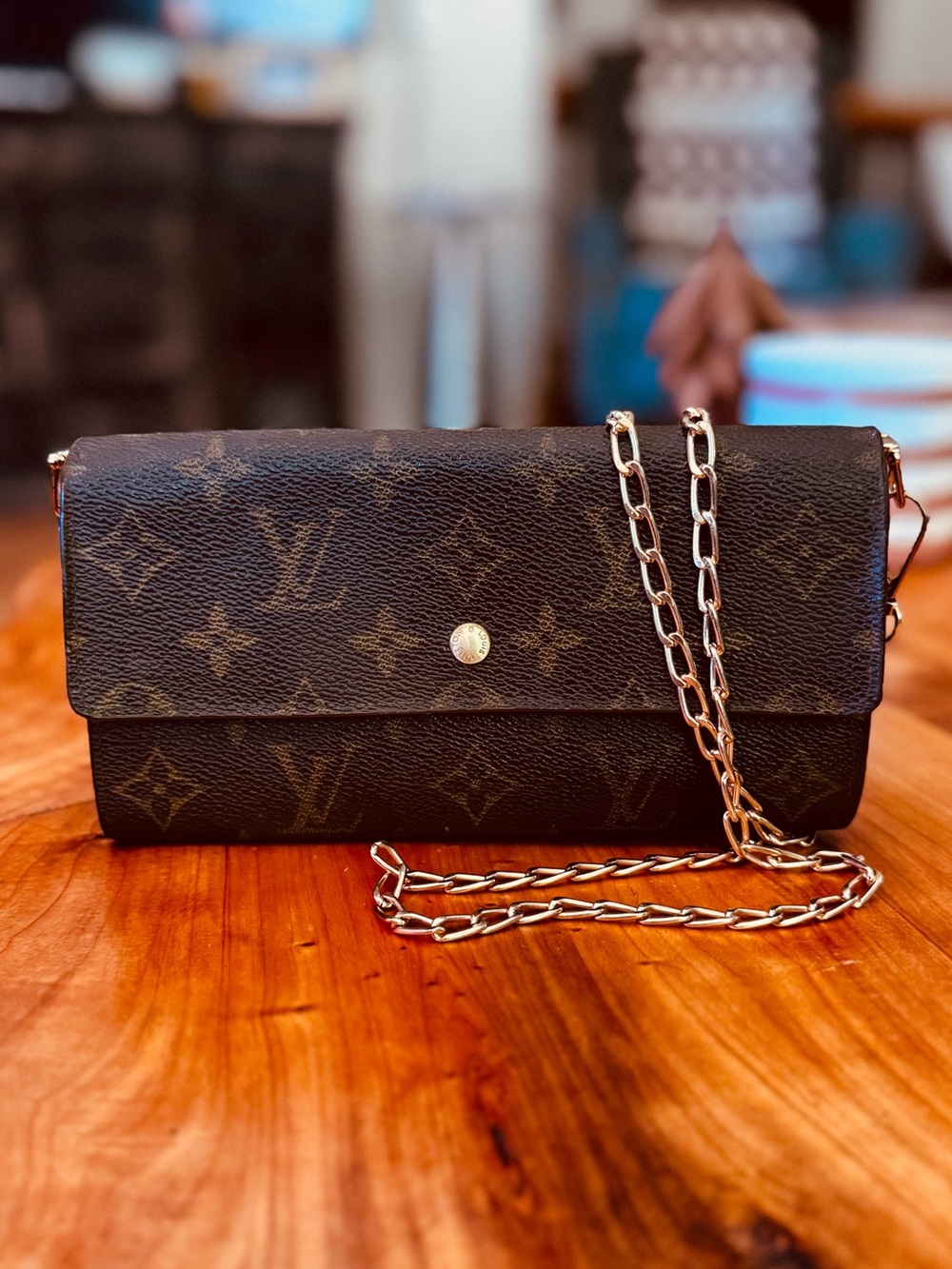 Louis Vuitton vintage Sarah wallet monogram brown converted